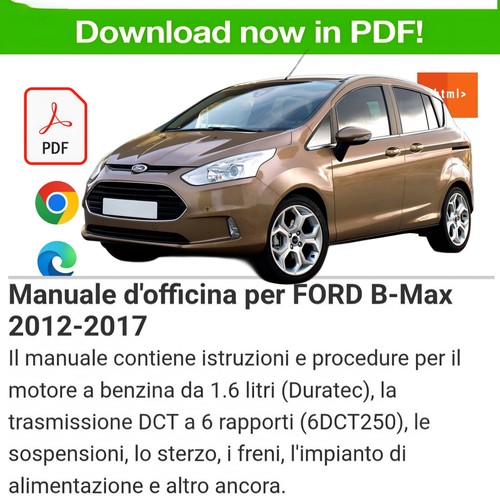 Manuale officina ford max - manuale, d'officina