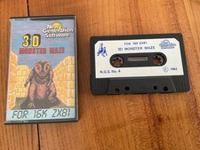 3D Monster Maze Sinclair ZX81 versione software nuova generazione RARO gioco cassette