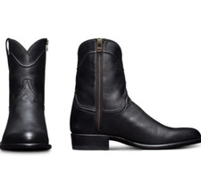 Stivaletti uomo zeppa tacco scarpe punta vintage moda ricamo piatto 48