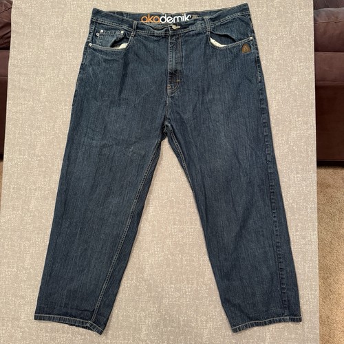 Akademiks jeans uomo 48x32 blu - akademiks,