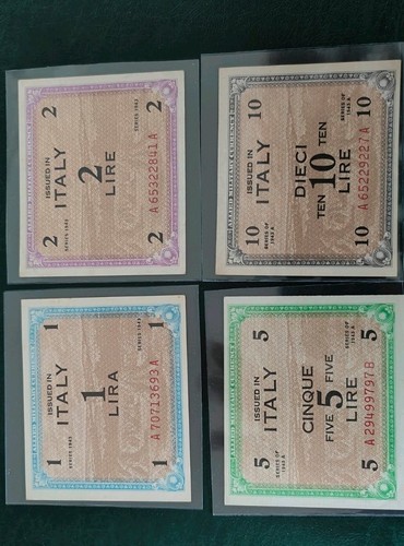Lotto banconote am lire - di, 4