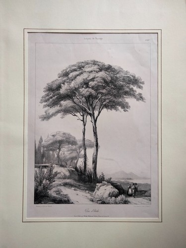 1840 girard litografia veduta - girard,