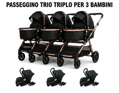 Passeggino trio 3in1 triplo - passeggino,