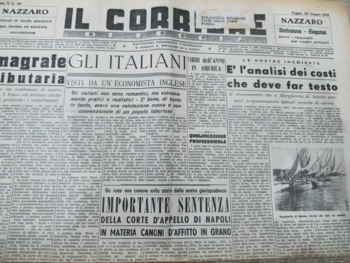 Corriere foggia 1949 - corriere,