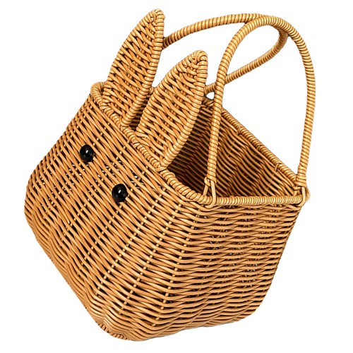 Cestino intrecciato con - ,