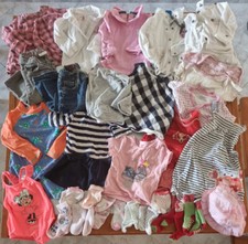 Stock Vestiti Bambina 6 9 12 mesi estivi autunno 31 pezzi body calzini costume