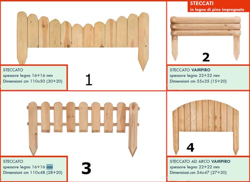 Staccionata steccato bordure