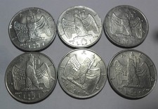 1 lira impero lotto 6 pezzi