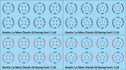 Decals llantas racing - racing, ford