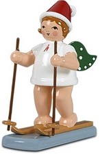 Figura IN Legno Angelo Su Sci