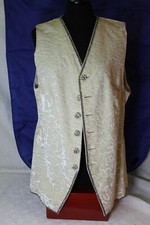 Gilet lungo donna di sartoria, taglia M, tessuto poliestere colore beige