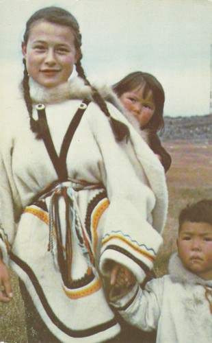 Children eskimo lady wearing - children,