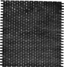 Tessere mosaico ECO Recycling vetro Brick Smalto nero opaco 140-B21B_f |10foglie