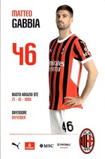 cartolina postcard Calcio Milan 2024/2025 - Gabbia