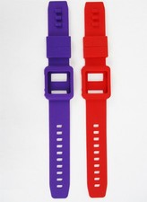Cinturino orologio silicone rosso e viola cinturino da polso cover Apple iPod Nano 6a gen
