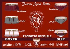 BOXER & SLIP TORINO FC RAGAZZO/ADULTO 100% COTONE ORIGINALI
