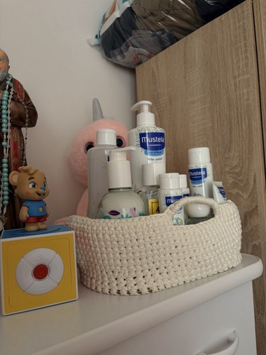 Cestino bianco fatto mano - cestino,