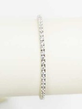 BRACCIALE TENNIS IN ARGENTO CON ZIRCONI BIANCO 2MM, RODIATO IN ORO BIANCO