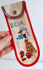 Patty & Jimmy ko Sanrio 70s China cotton pencil wallet loose astuccio usato