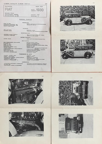 Fiat 525n torpedo 1930 scheda - fiat,