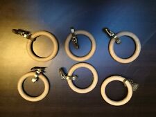 6 ANELLI DA TENDA CON PINZA PINZETTA CLIP