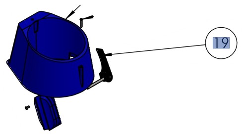 Leva manico assemblata