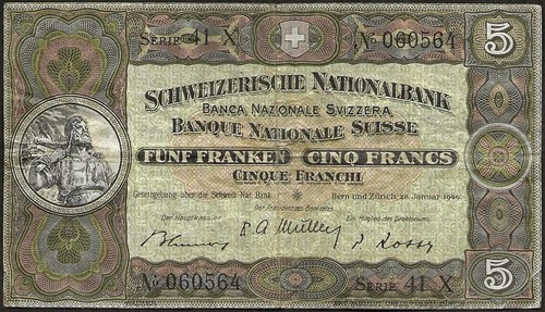 Svizzera banconota di 5 - banconota,