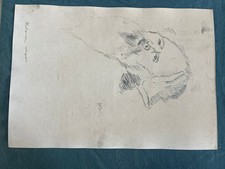 KOLOMAN MOSER disegno e quadro su carta vecchia firmato timbrato vintage