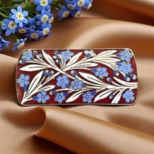 Spilla Antica Art Déco Con Decoro Smalti Non Ti Scordar Di Me