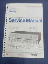 Hi-Fi TUNER Amplificatore PHILIPS 22AH686 Vintage SERVICE MANUAL ORIGINAL Schemi