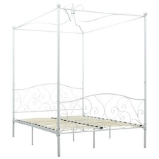 Letto baldacchino bianco - a, in