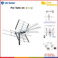 Antenna TV da esterno lungo raggio digitale 4K 1080P VHF UHF 200 miglia UHD-8903