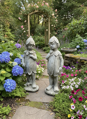 Ornamento statua ragazza - , e
