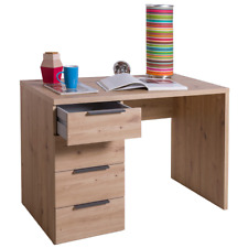 SCRIVANIA PC UFFICIO CON 4 CASSETTI TAVOLO PORTA COMPUTER RIPIANO IN LEGNO CASA