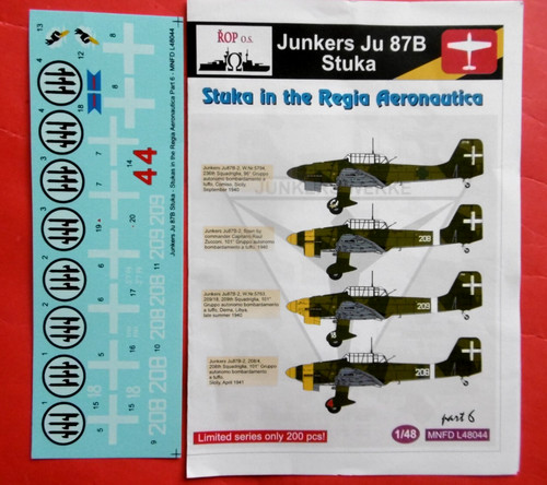 Decalcomanie junkers - decalcomanie, 1/48: