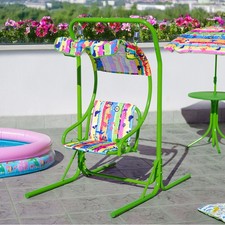 Dondolo bambini verde decori
