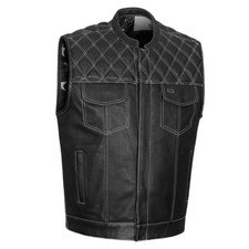 Gilet da motociclista in pelle