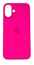 COVER CUSTODIA Copertina in silicone ORIGINALE APPLE per  IPHONE 16 plus Fucsia