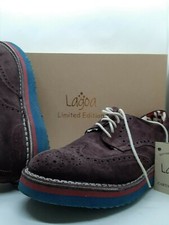 Scarpe Uomo Lagoa, Trident Low, Suede, color Bordeaux, tg.42