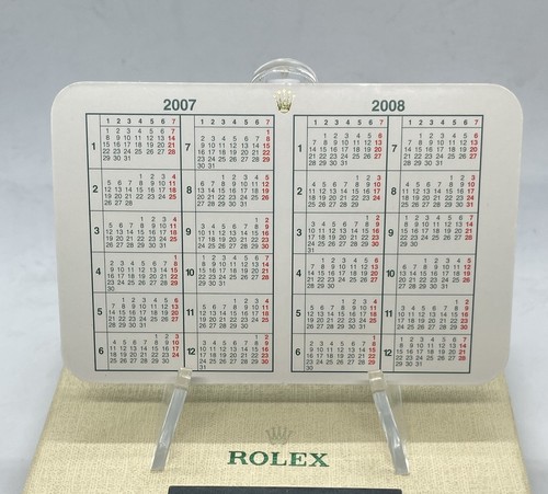 Genuine rolex calendar - genuine, card