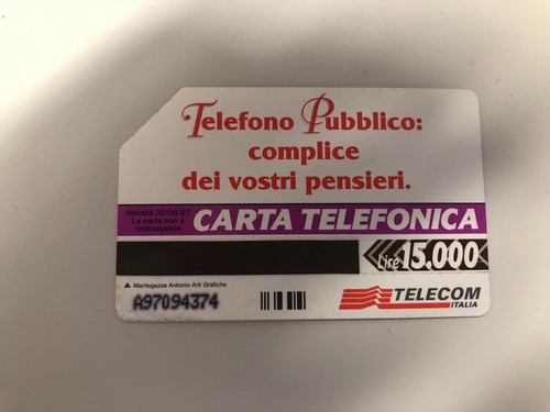 Scheda telefonica 15000 lire - scheda,