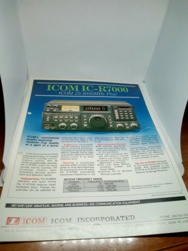 Icom r7000 brochure - ic-r7000,