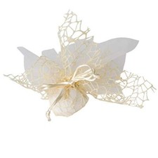 20pz Velo Organza Quadro Crema