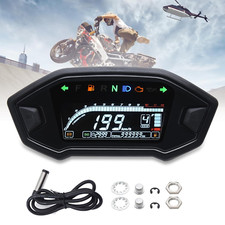 0~12000R/Min Tachimetro Moto Universale LCD Digitale Retroilluminazione Moto Tac