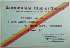 TESSERA RACI REAL AUTOMOBILE