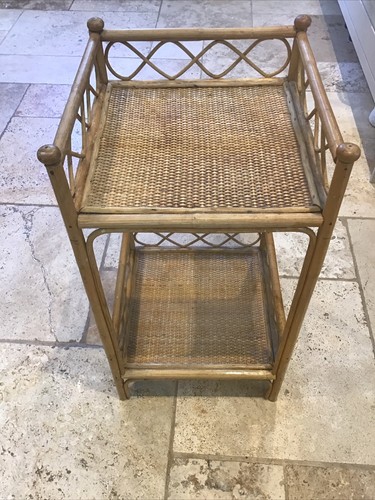 Libreria vintage rattan vimini