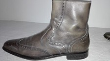 Valentino vintage grey leather man boots, stivaletto grigio. taglia 44.