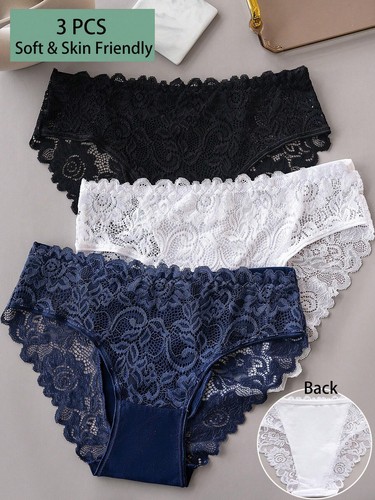 Set pezzi slip sexy pizzo - 3, in