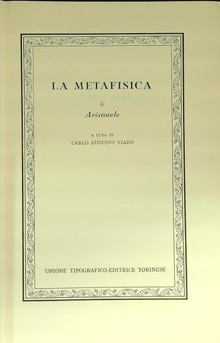 Metafisica aristotele utet - la,