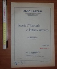 Lazzari Aldo, Teoria Musicale e lettura ritmica (Parte Terza) 1936